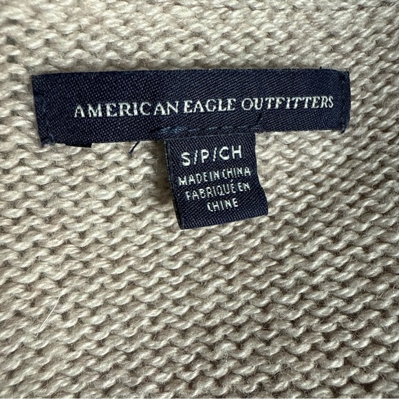 American Eagle Oufitters Womens Size S Sweater Waterfall Open Front Aztec Fringe - Picture 7 of 7